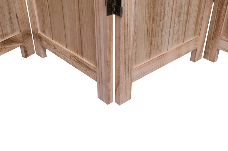 Natural Wood Folding Room Divider