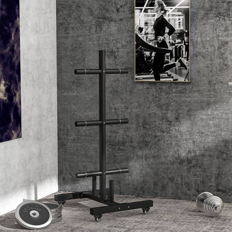 Soozier Elite Plate Storage Rack with Wheels