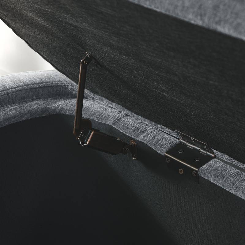 Chic Chenille Storage Bench