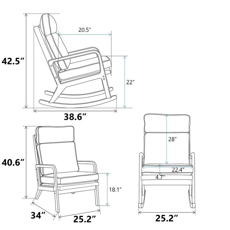 Cozy Green Rocking Chair - Perfect for Nurseries & Living Rooms