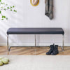 Stylish Shoe Bench with Silver Legs - Perfect Storage for Every Space
