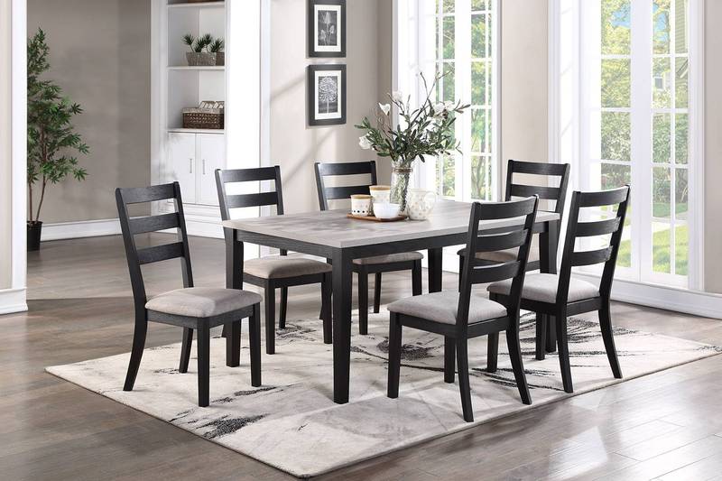 Charming Rustic Dining Set with Cushioned Chairs
