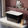 Sleek Black Square Soaking Tub: Japanese Design for Ultimate Relaxation