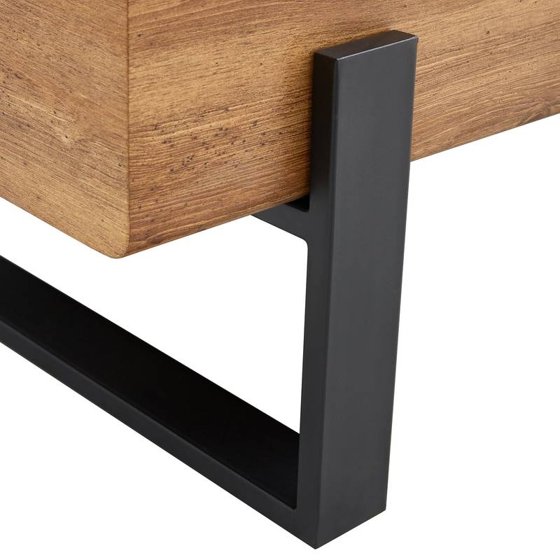 Chic Rustic Coffee Table with Metal Legs