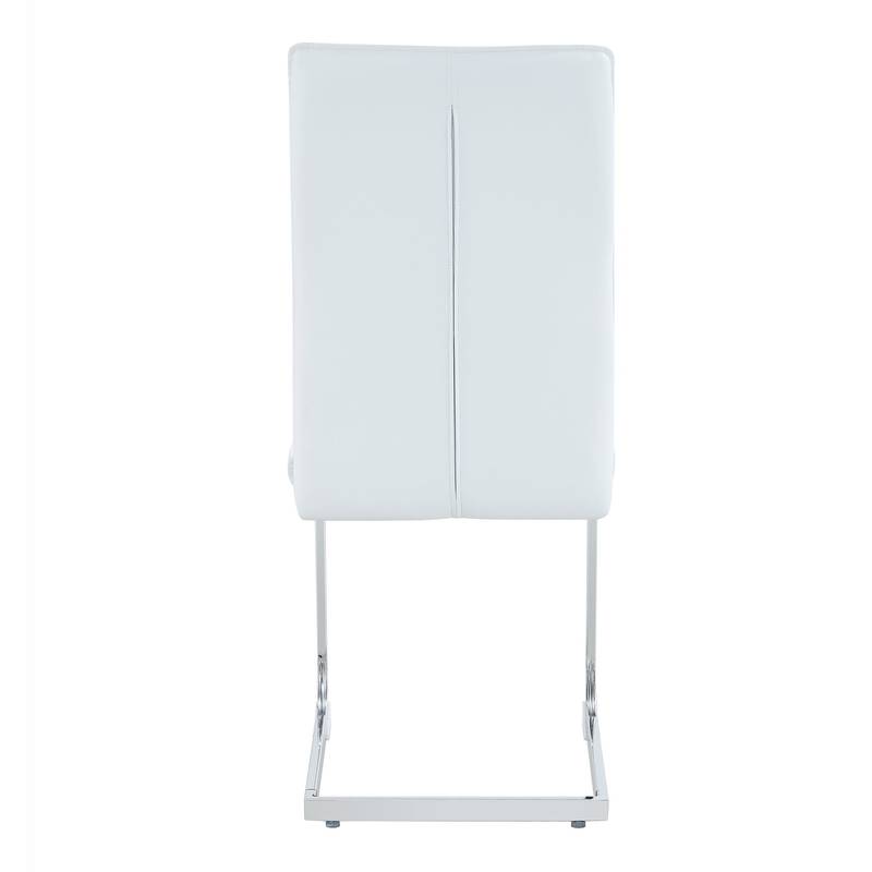 Chic White Curve Dining Chairs - Set of 4