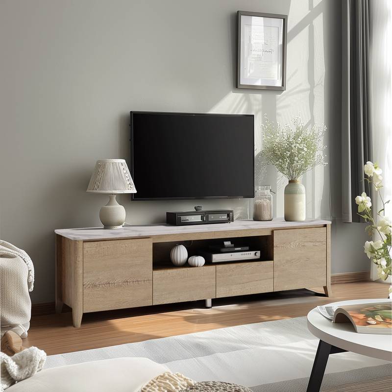 Sleek LED TV Stand for Gaming & Entertainment