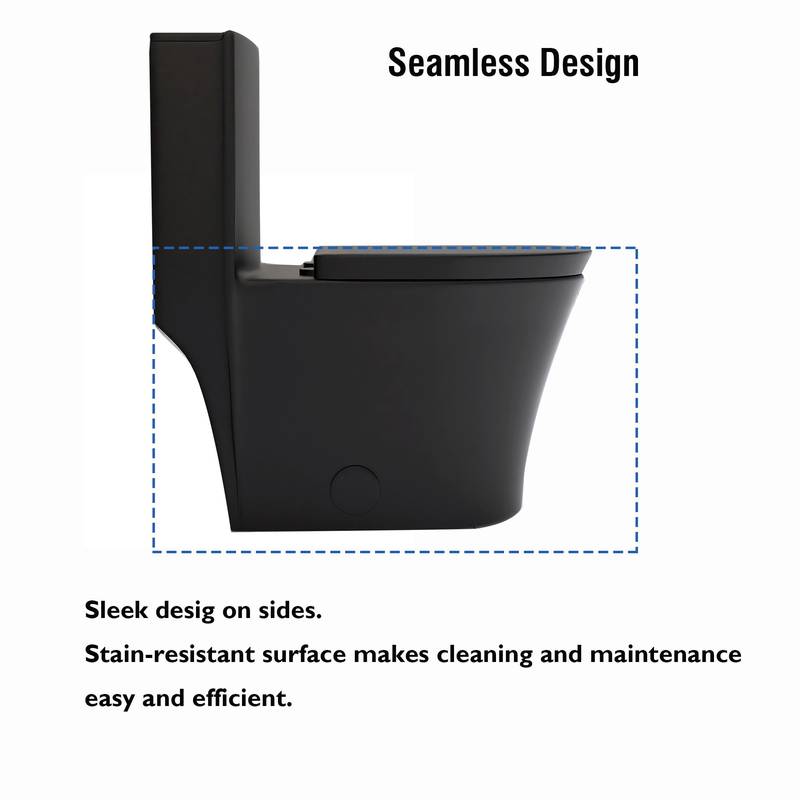 Sleek Black Eco-Friendly Toilet