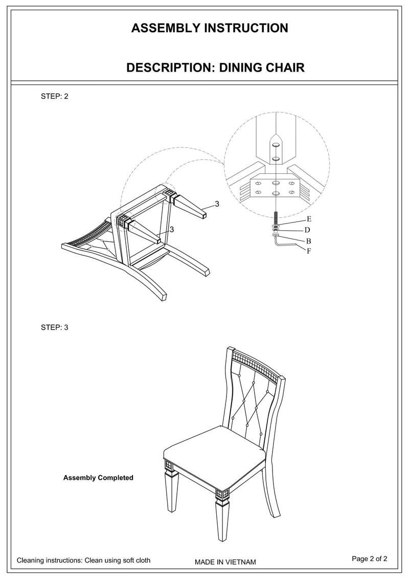 Elegant Vintage Dining Set with Glass Top and Tufted Chairs