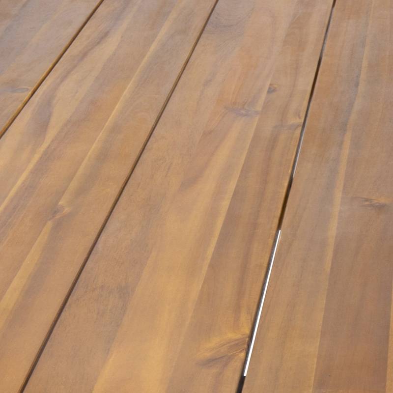 Zion Rustic Wood & Metal Dining Table
