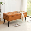 Stylish Leather Storage Bench