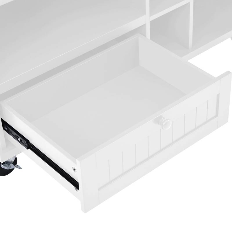 Versatile Kitchen Island Cart with Storage & Locking Wheels