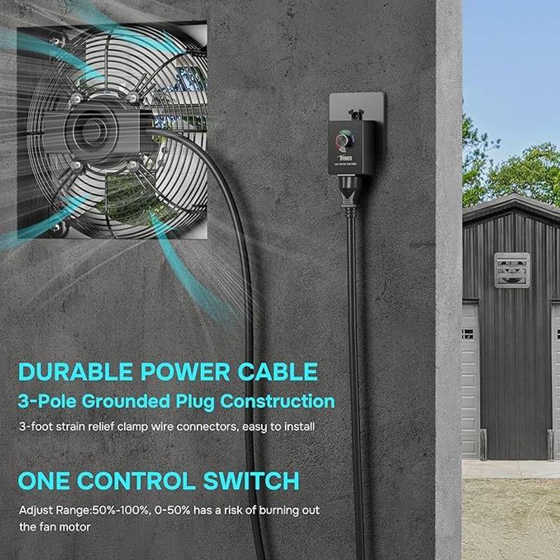 Smart Shutter Exhaust Fan - Perfect for Attics and Garages!