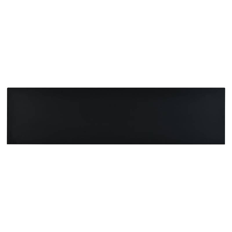 Sleek Black Sideboard with Stylish Curved Doors and Silver Handles