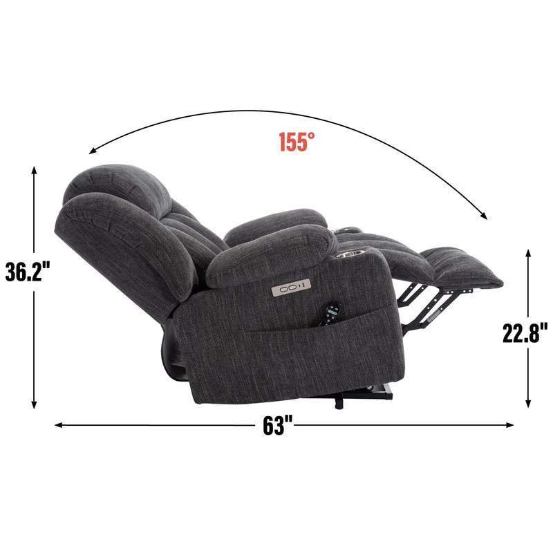 ComfortLift Recliner: Massage & Heat with USB Charging