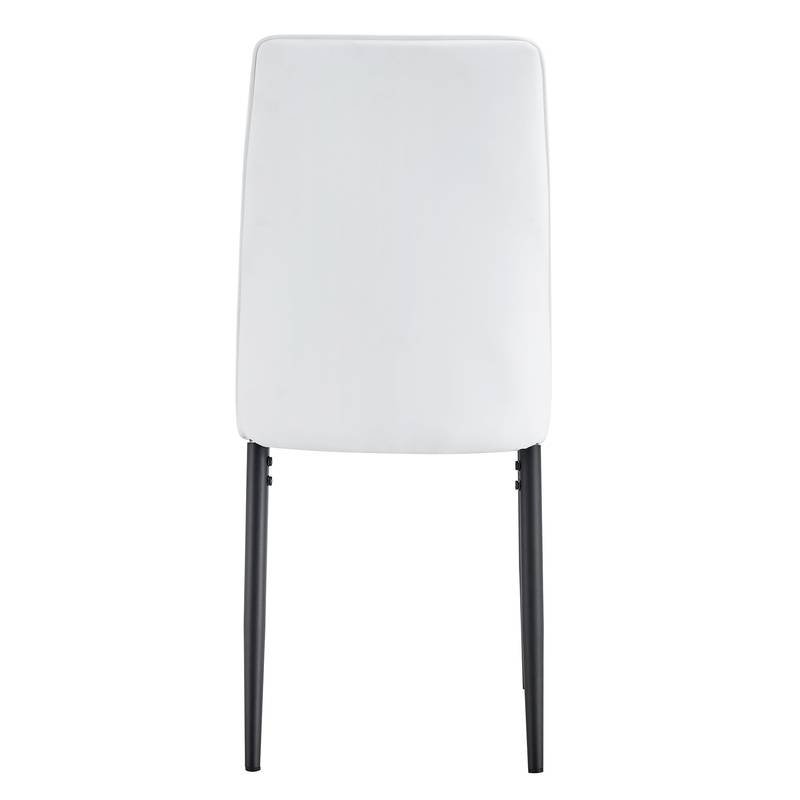 Chic Faux Marble Dining Set with U-Shaped Legs and Stylish Chairs