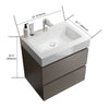 Sleek Gray Floating Vanity with Sink