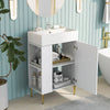 Chic White Bathroom Vanity with Sink and Storage