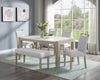 Chic Beige Upholstered Dining Bench