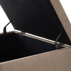 Chic Linen Storage Ottoman with Stylish Button Tufting