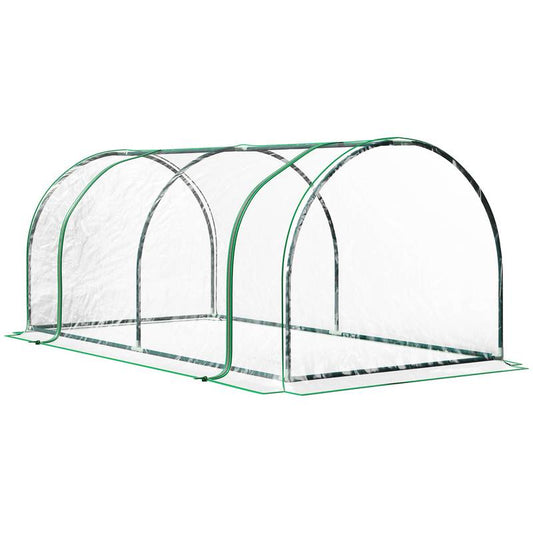 Outsunny Portable Mini Greenhouse with Zippered Doors