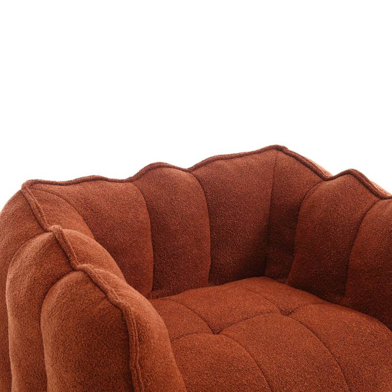 Cozy Foam Bean Bag Lounge Chair with Footstool
