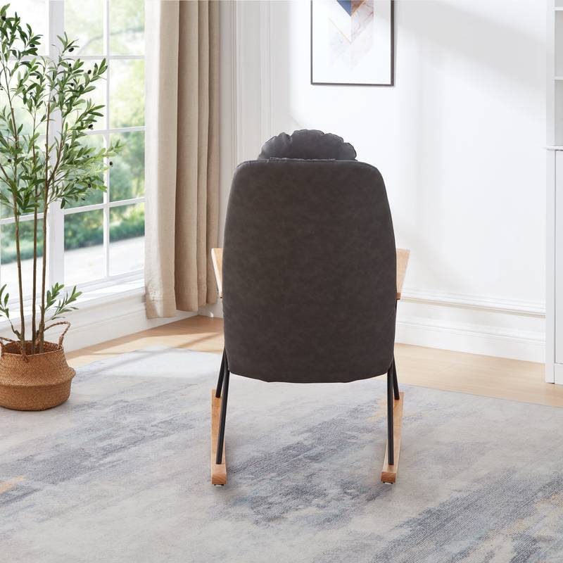 Cozy Rocking Chair with Adjustable Headrest