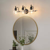Brushed Gold Modern Vanity Light with Clear Glass Shades
