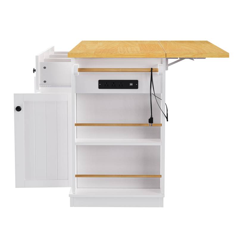 Cozy Kitchen Island with Bar Stools & Storage