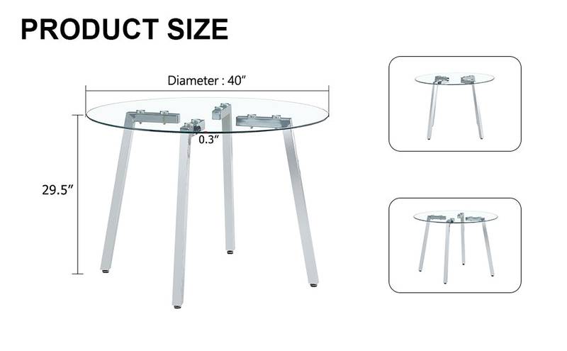 Sleek Glass Circle Table