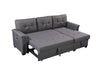 Cozy Gray Sleeper Sofa with Storage and USB Charging