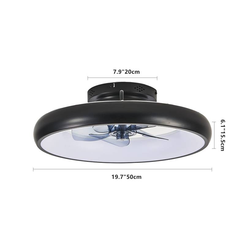 Smart LED Ceiling Fan Light – Dimmable & Color Adjustable with App & Remote Control