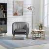 Chic Velvet Barrel Chair & Ottoman Set