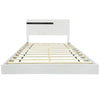 Sleek White LED Bedroom Set with Floating Bed & Nightstands