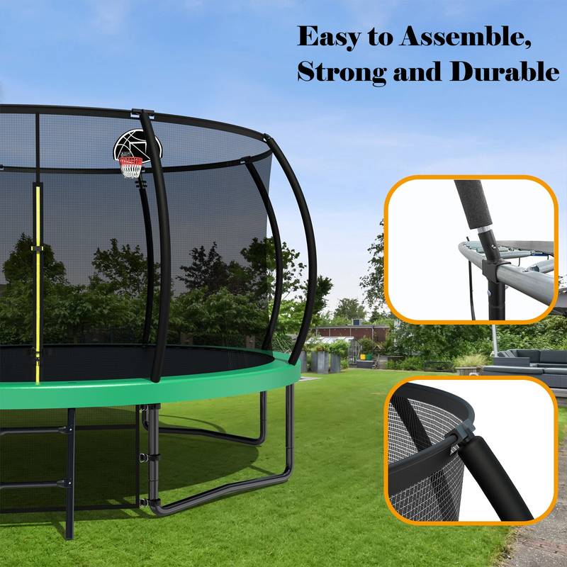 JumpSphere Trampoline for Kids with Safety Net and Ladder
