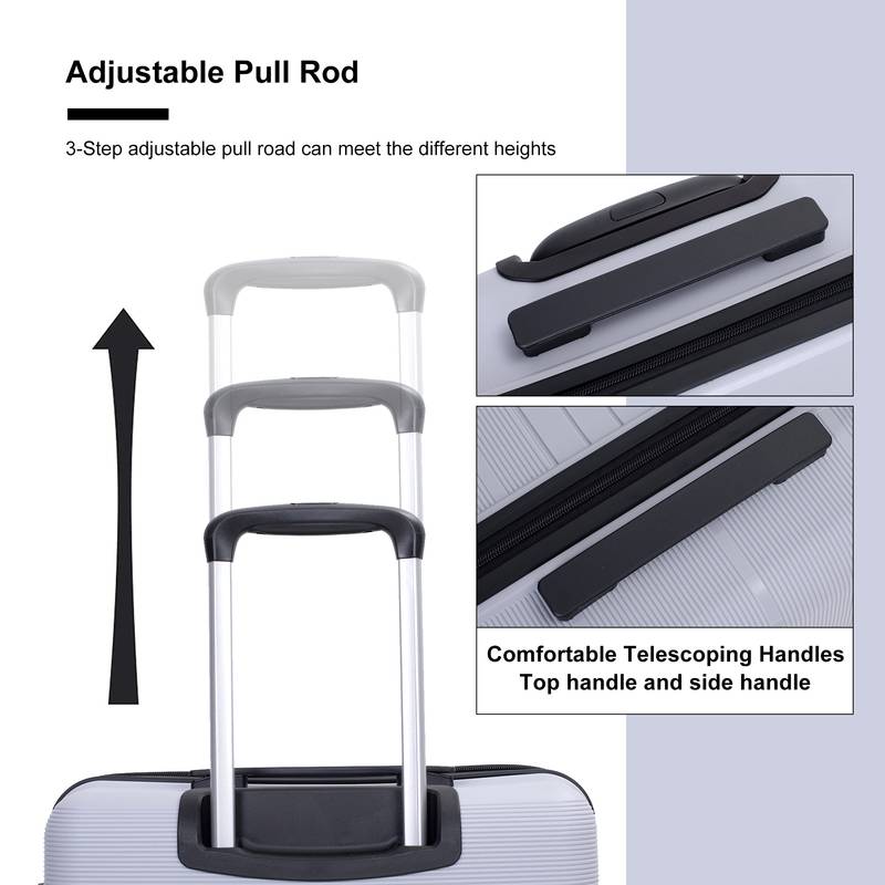 Silver Spin & Secure Luggage Set
