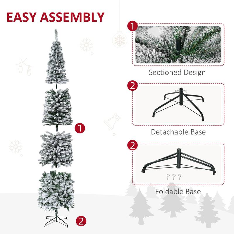 Frosted Slim Christmas Tree