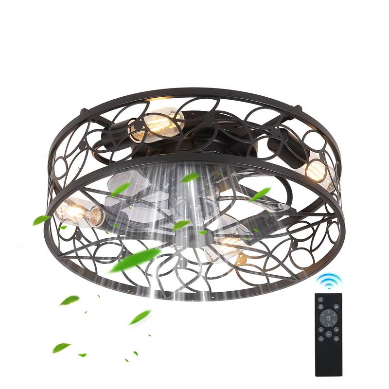 Chic Vintage Ceiling Fan Light – Remote Control & Quiet Comfort for Any Room
