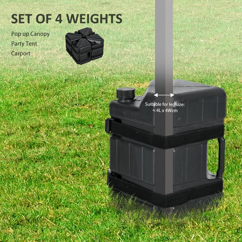 Outsunny Heavy-Duty Canopy Weights with Easy Grip Handles