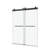 Sleek Soft-Close Frameless Shower Door in Matte Black