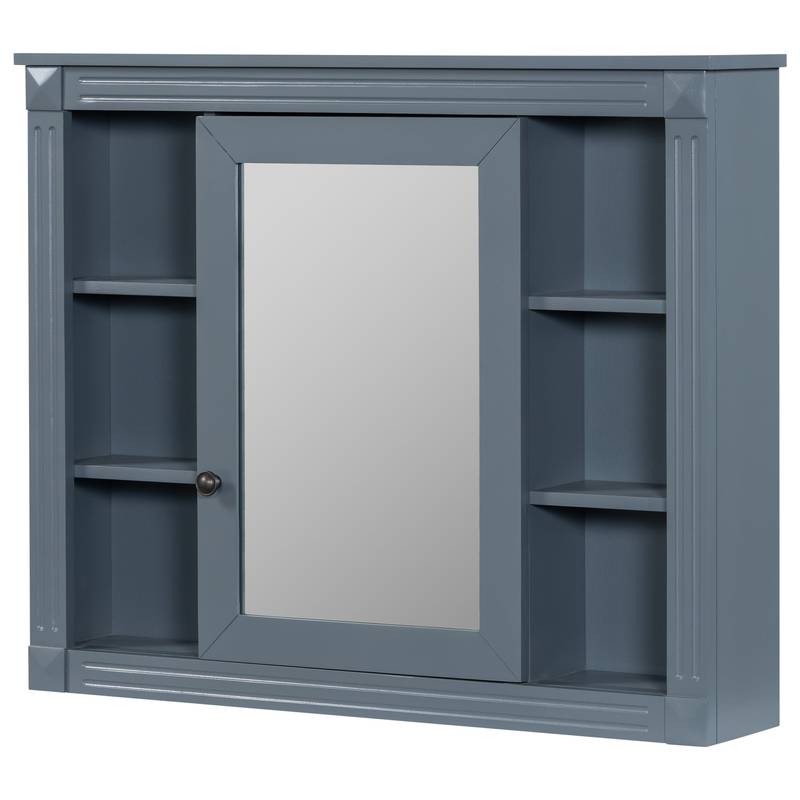 Sleek Wall-Mount Bathroom Cabinet with Mirror & Shelves