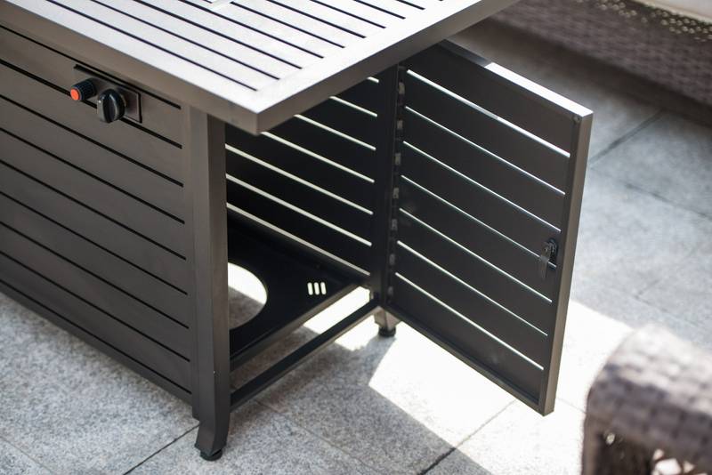 Cozy Mocha Fire Pit Table - Perfect for Outdoor Gatherings!