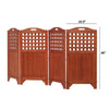 Chic Reddish Brown Wood Privacy Screen