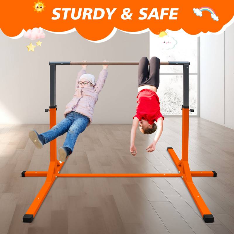 Kids' Adjustable Gymnastics Bar - Fun Home Training for Young Athletes!