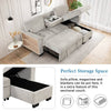 Chic Light Gray Chaise Lounge with Hidden Storage and USB Charger