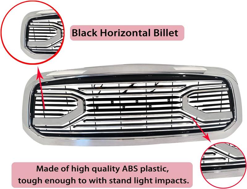 Big Horn Chrome Grille for Dodge Ram 1500