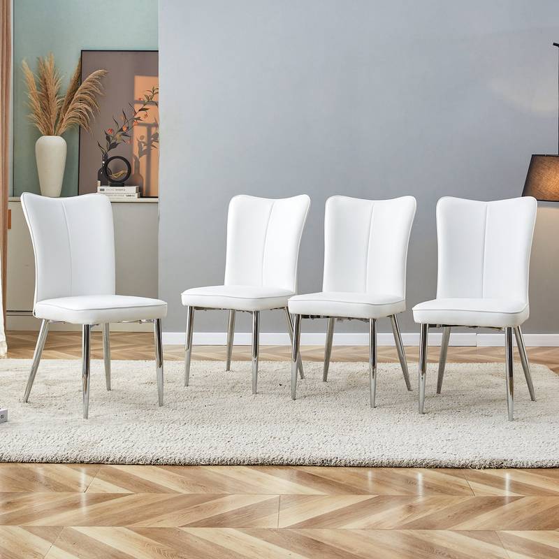 Chic White Dining Chair Set