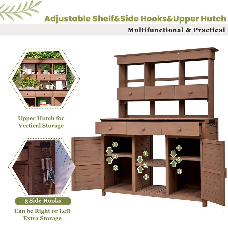 Garden Haven Potting Bench & Storage Station
