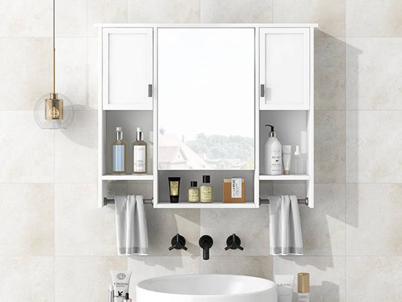 Sleek Wall-Mounted Bathroom Storage & Mirror Cabinet