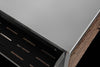 Wicker Rolling Outdoor Kitchen Cart with Stainless Steel Top