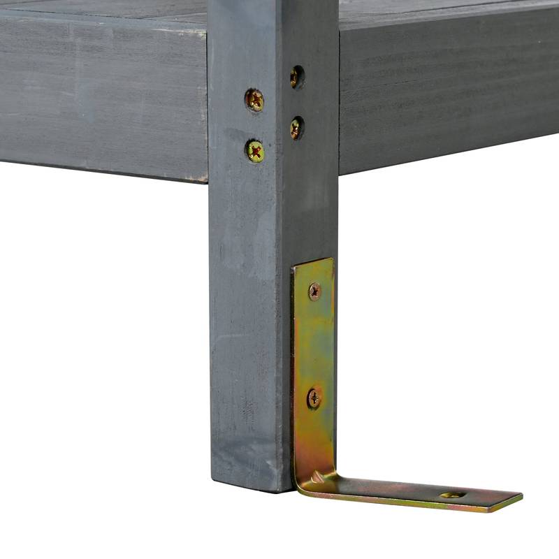 Charming Gray Garden Potting Table with Storage